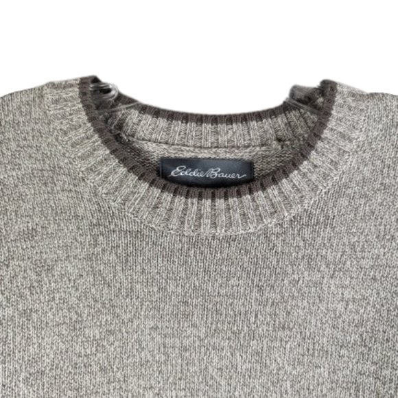 Eddie Bauer 100% cotton Brown Pullover Sweater Men’s Size XL - NWOT - Picture 3 of 13